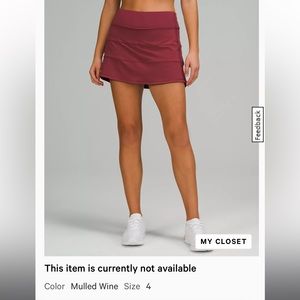lululemon Pace Rival Mid-Rise Skirt - Size 4